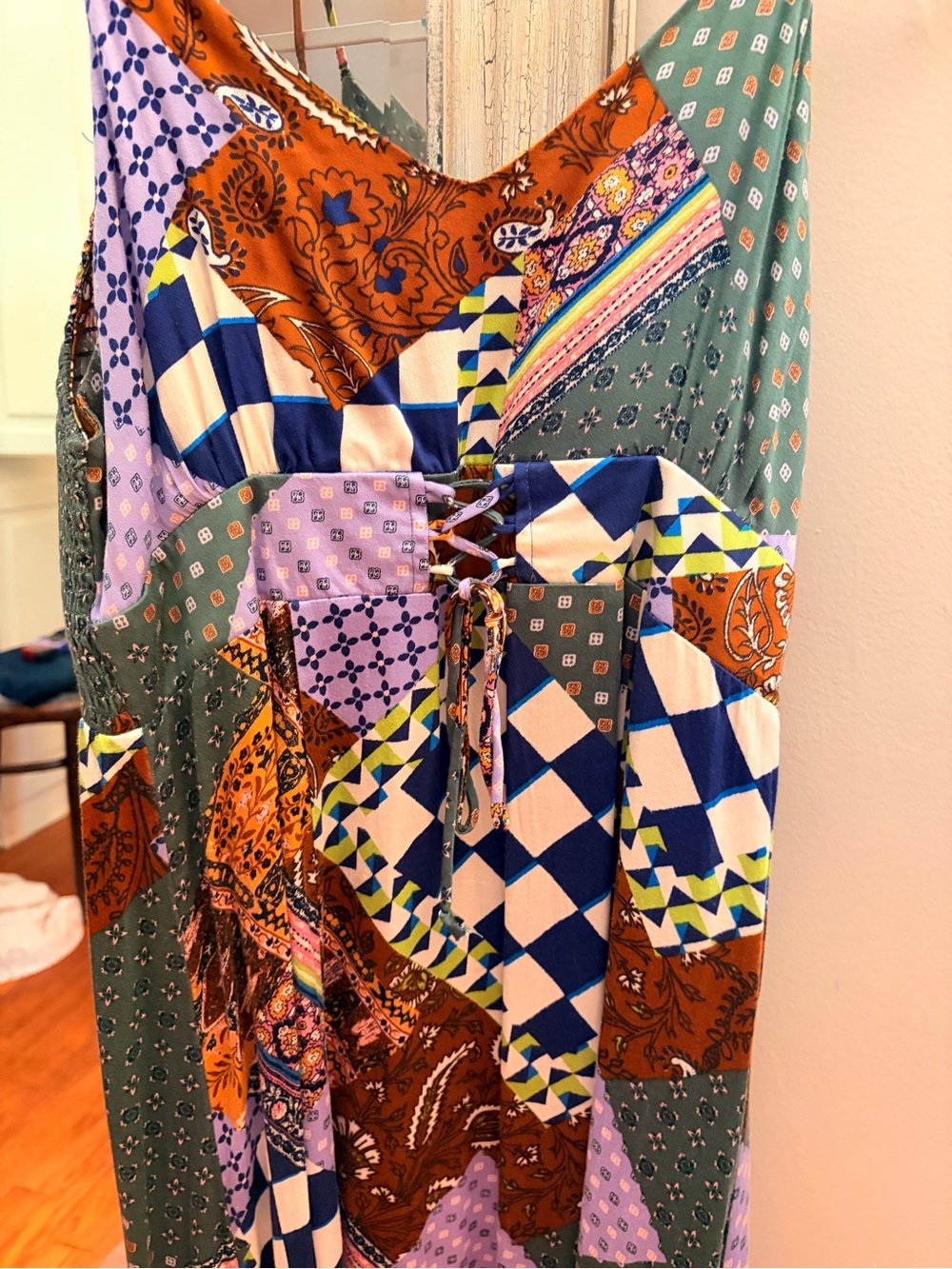 Rewind Multi-Print Boho Dress Patchwork - Picture 5 of 8